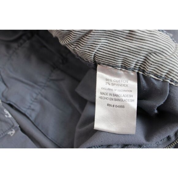 Company 81 Chino Short Anchor Print Pockets Flat Front Men 40 / 11 Gray Nautical - Picture 9 of 10